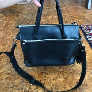 Black Leather M0851 Bag